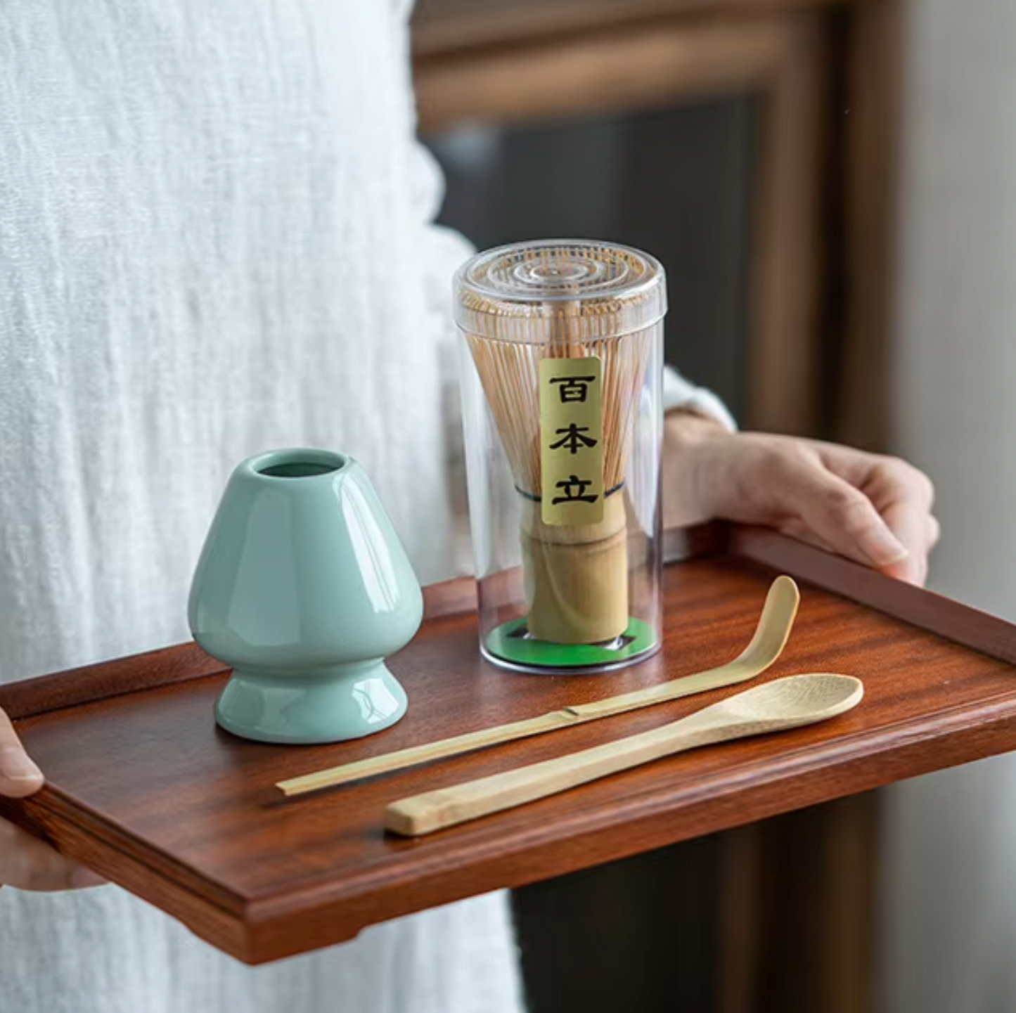 Japansk matcha teaset (bambus matcha whisk sæt)